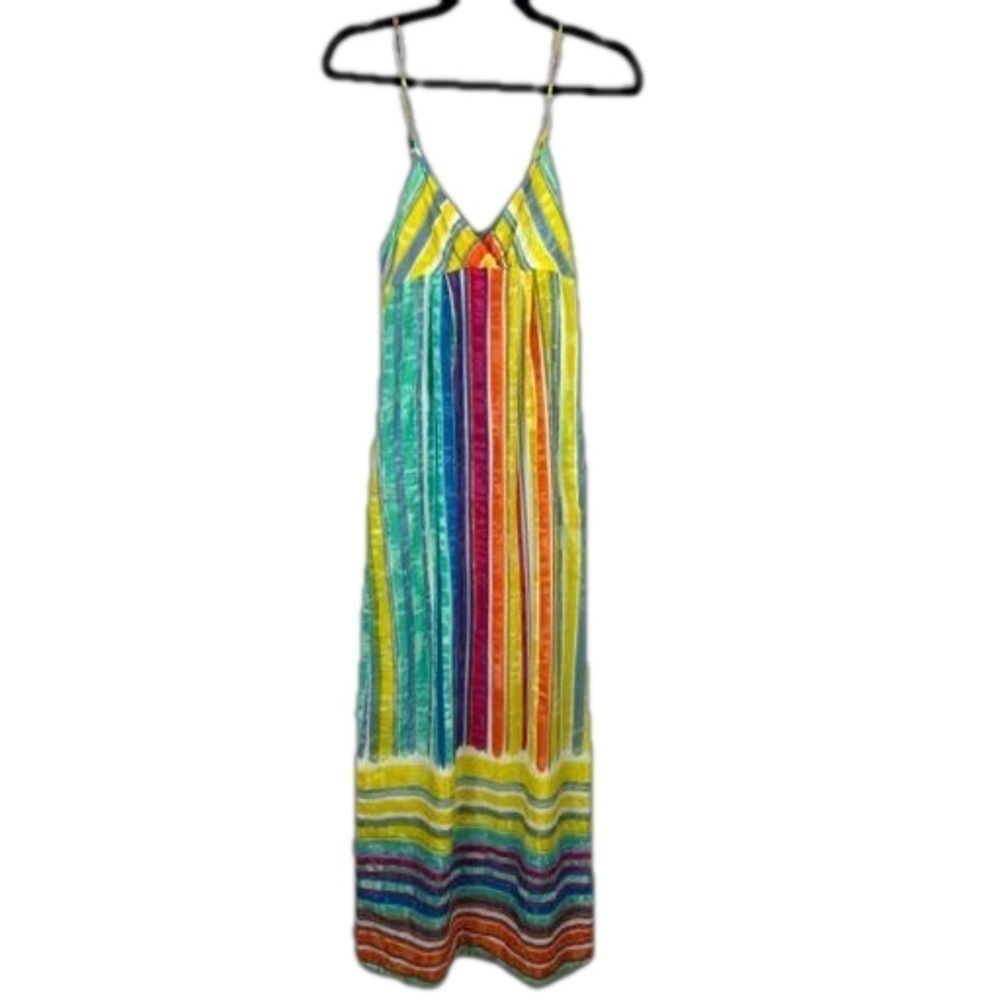 Billabong Cotton Summer Maxi Sun Dress Stripe Multicolour Small